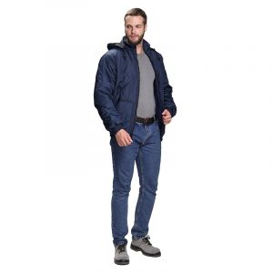 Куртка мужская "Бомбер" демисезонная (тк. Дюспо), цвет темно-синий 